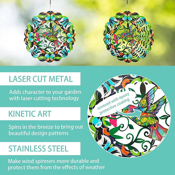 Color Cat 3D Wind Spinner, 12 inch