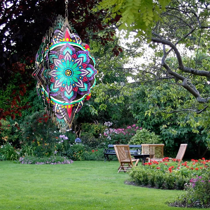 3D Purple Star Wind Spinner