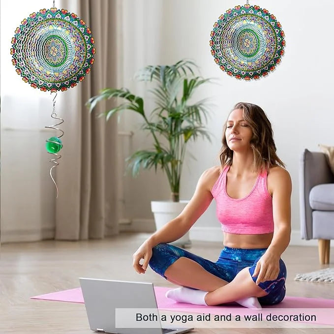3D Mandala Wind Chime 12 inches