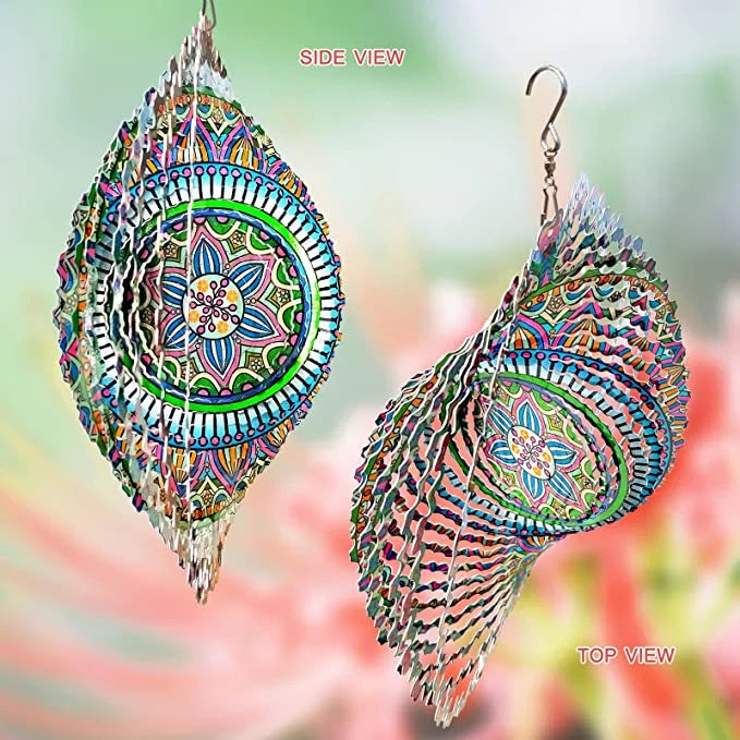 3D Mandala Wind Chime 12 inches