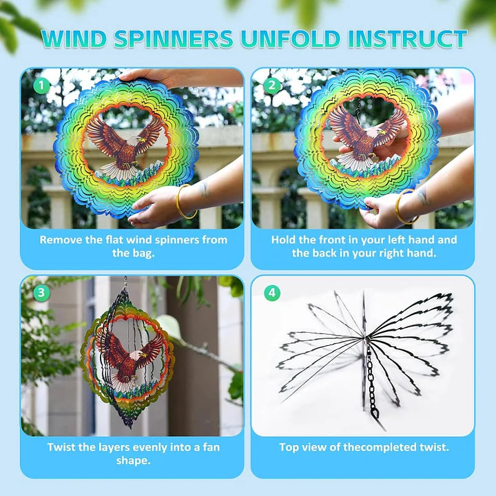 Eagle 3D Wind Spinner, 12 in.