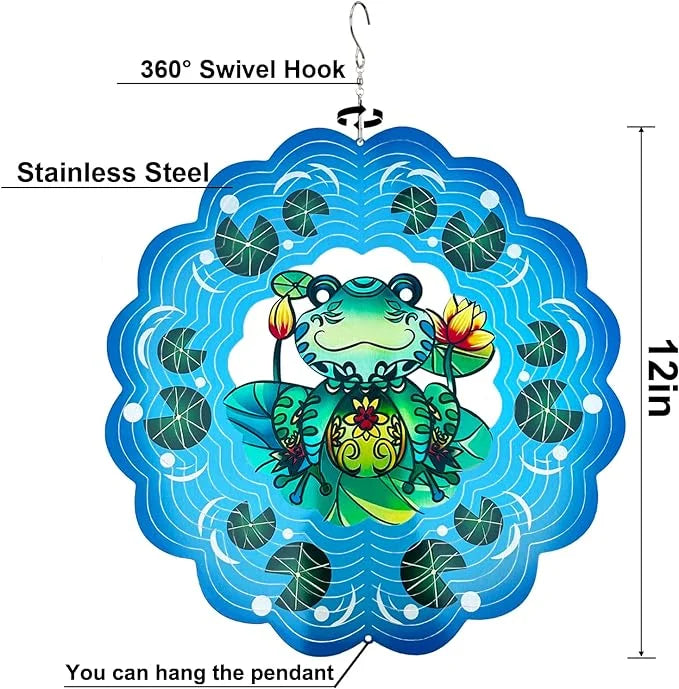 Frog 3D Wind Spinner, 12 in.