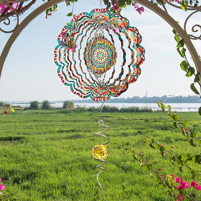 3D Mandala Wind Chime 12 inches