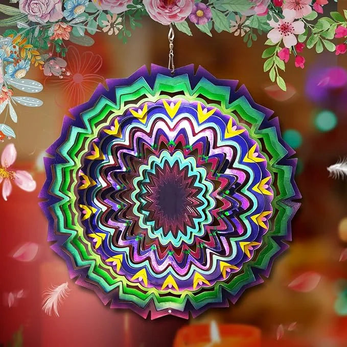 3D Mandala Wind Chime 12 inches
