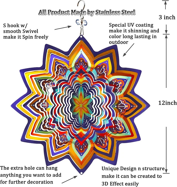 3D Star Wind Spinner