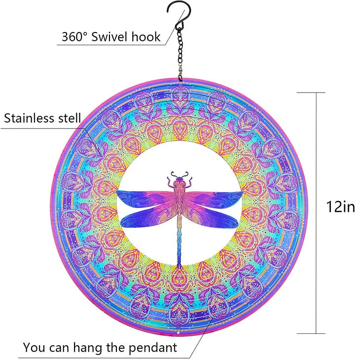 Dragonfly 3D Wind Spinner, 12 in.