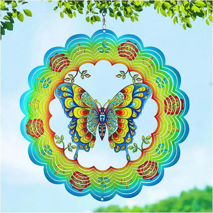 Butterfly 3D Wind Spinner, 12 in.