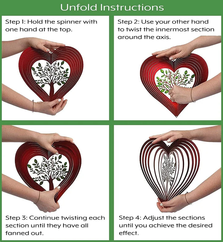 Love Tree 3D Wind Spinner, 12 in.